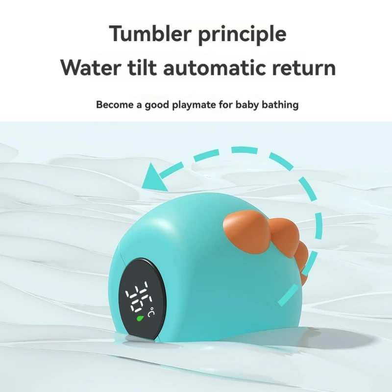 Dinosaur Baby Water Thermometer Number Shows The Newborn Swimming Pool Bath And Bathing Real-Time