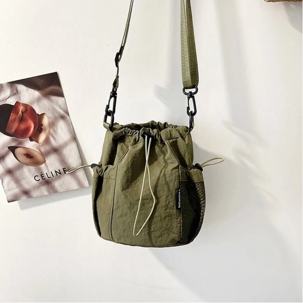Portable Single Shoulder Shoulder Bag Nylon Solid Color Small Bag Lightweight Crossbody Bag Outdoor