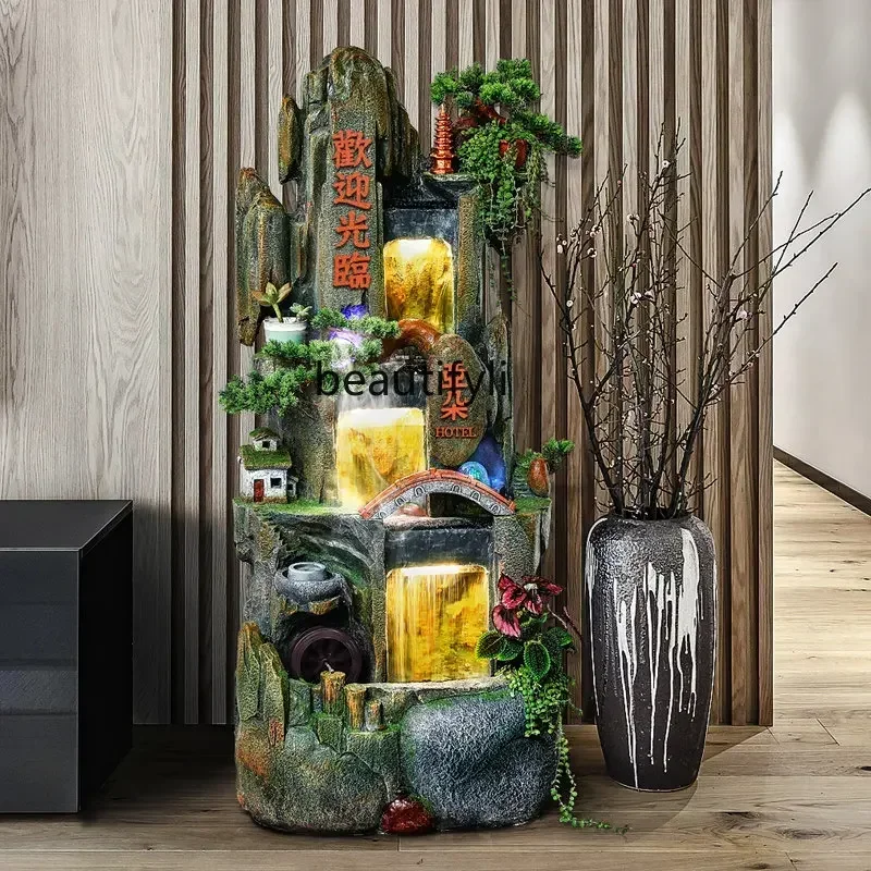 

cn8350 LHY A Floor Artificial Mountain and Fountain Decorative Decoration Indoor Waterscape Courtyard Hotel Fish PondSS 8617
