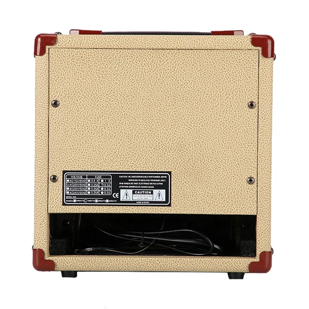 Mini Portable Guitar Amplifier Combo For Electric Guitar Acoustic Guitar Practice 15W 27.5*15*30cm