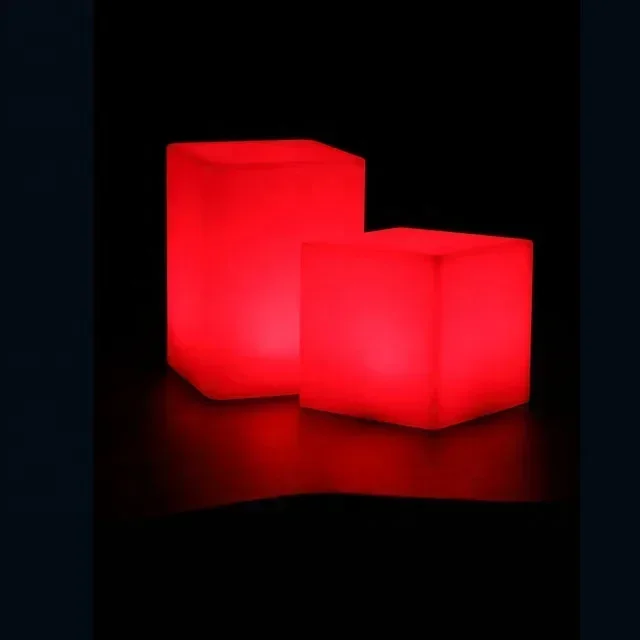 Factory wholesale stock Christmas night 10 CM led mini cube for