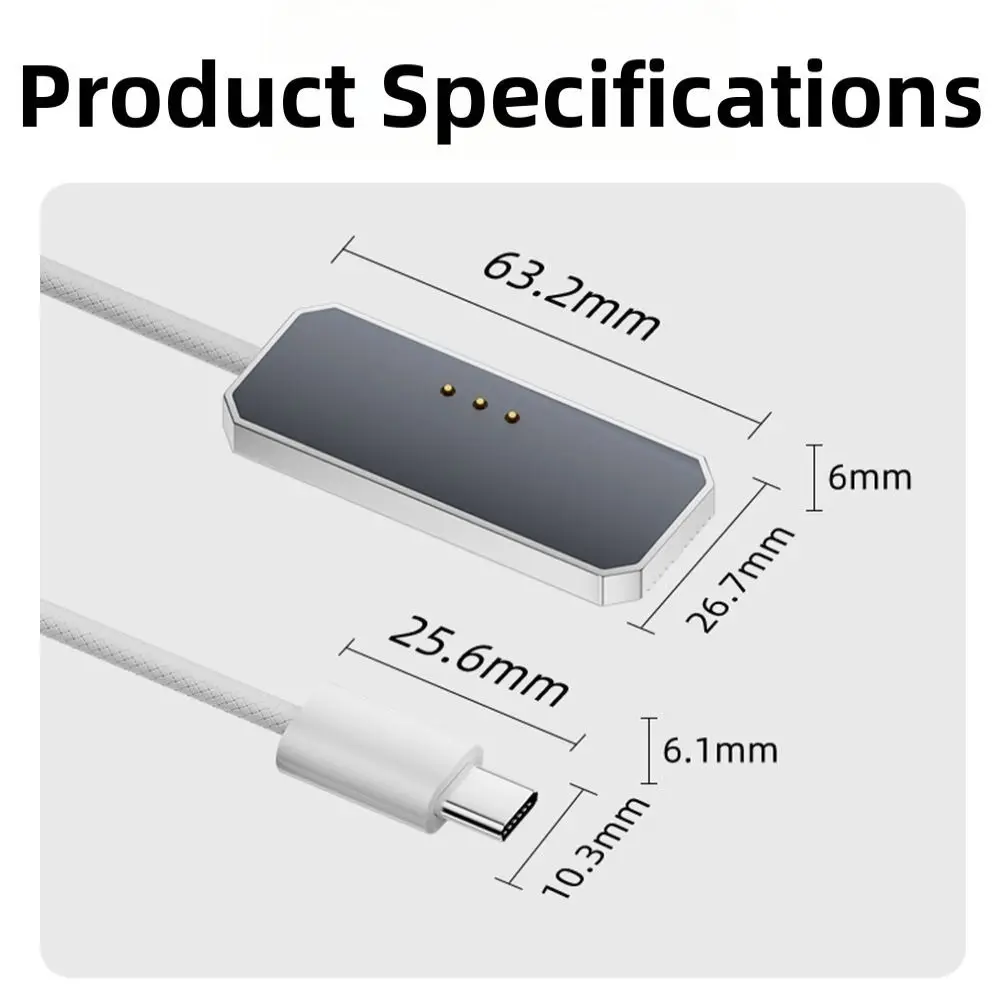 PD 35W Magnetic Charging Cable Overvoltage Protection 200cm USB Type-C Adapter Cable for iPad Pro M4/M5 11/13inch 2024/2025