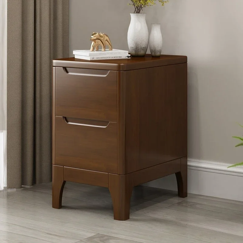 All solid wood ultra-narrow small bedside table mini 20/25/30 small simple bedroom sandwich bucket