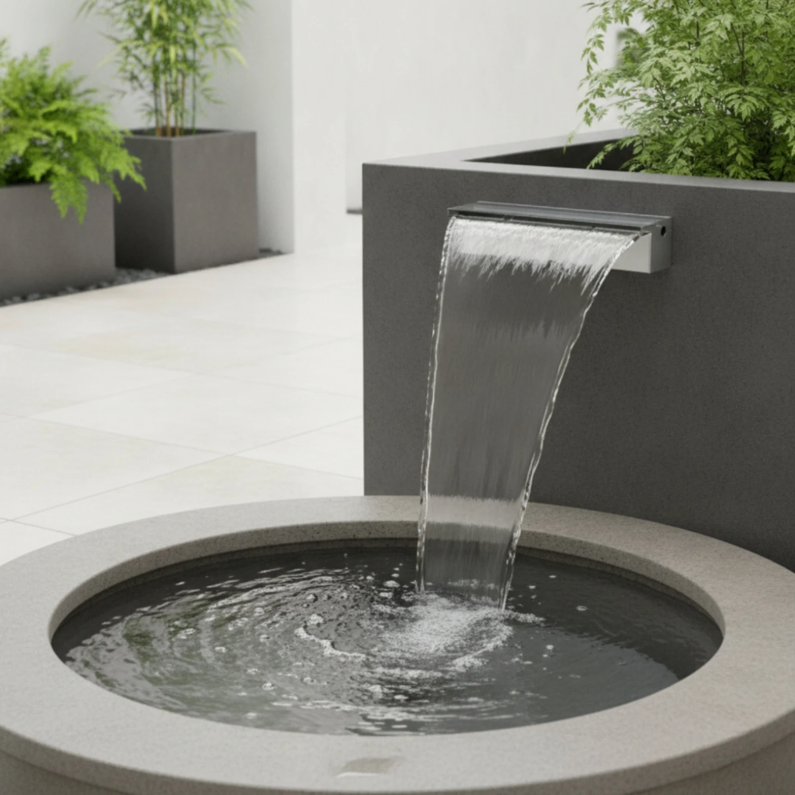 Waterfall Outlet Transparent Waterfall Spillway with Clear Channel Water Feature Easy to Install Fountain Weather-Resistant