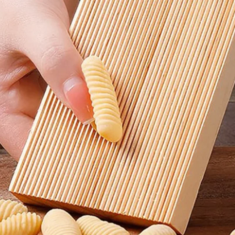 Mesa de mantequilla de madera y paletas, tablero de Garganelli de madera Natural, práctica para Pasta, Gnocchi, macarrones, fabricación hecha a mano