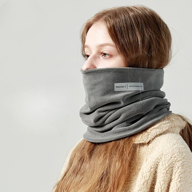 

Бархатный осенне-зимний теплый защитный шарф для шеи, женский уличный велосипедный мужской корейский морозостойкий вязаный шарф для лица, шейный платок