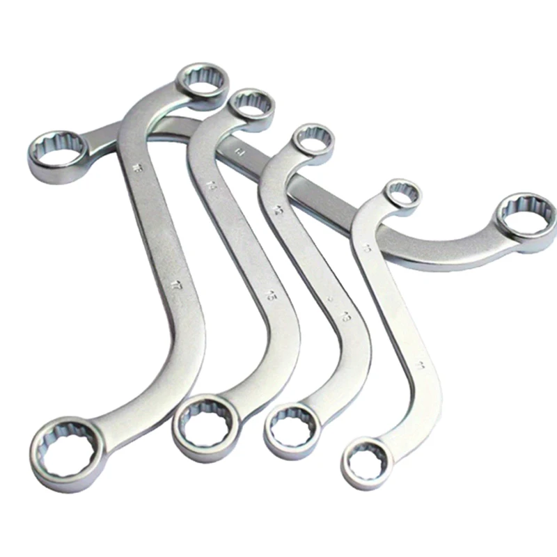 1/5Pcs S Type Double Ended Allen Wrench Combination Ring Spanner Plum Plate Curved Fastener Repair Tools For Machine
