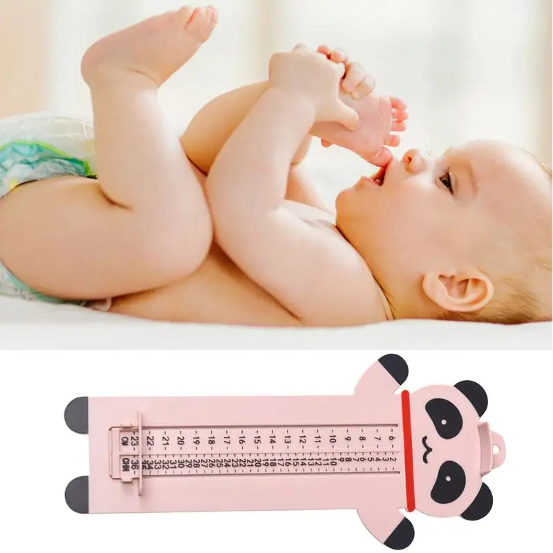 เด็กเท้า Measurer น่ารักแพนด้าแผนภูมิการวัดที่ถูกต้องบ้านเท้าอุปกรณ์วัดเด็กความยาวเท้าวัดเท้าวัด