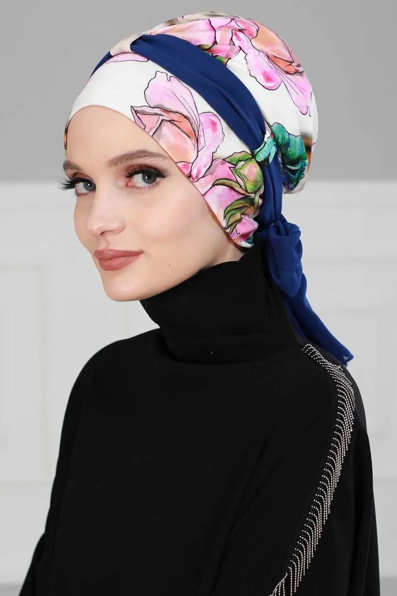 Chiffon Belted Gekamd Bone Natuur Patroon