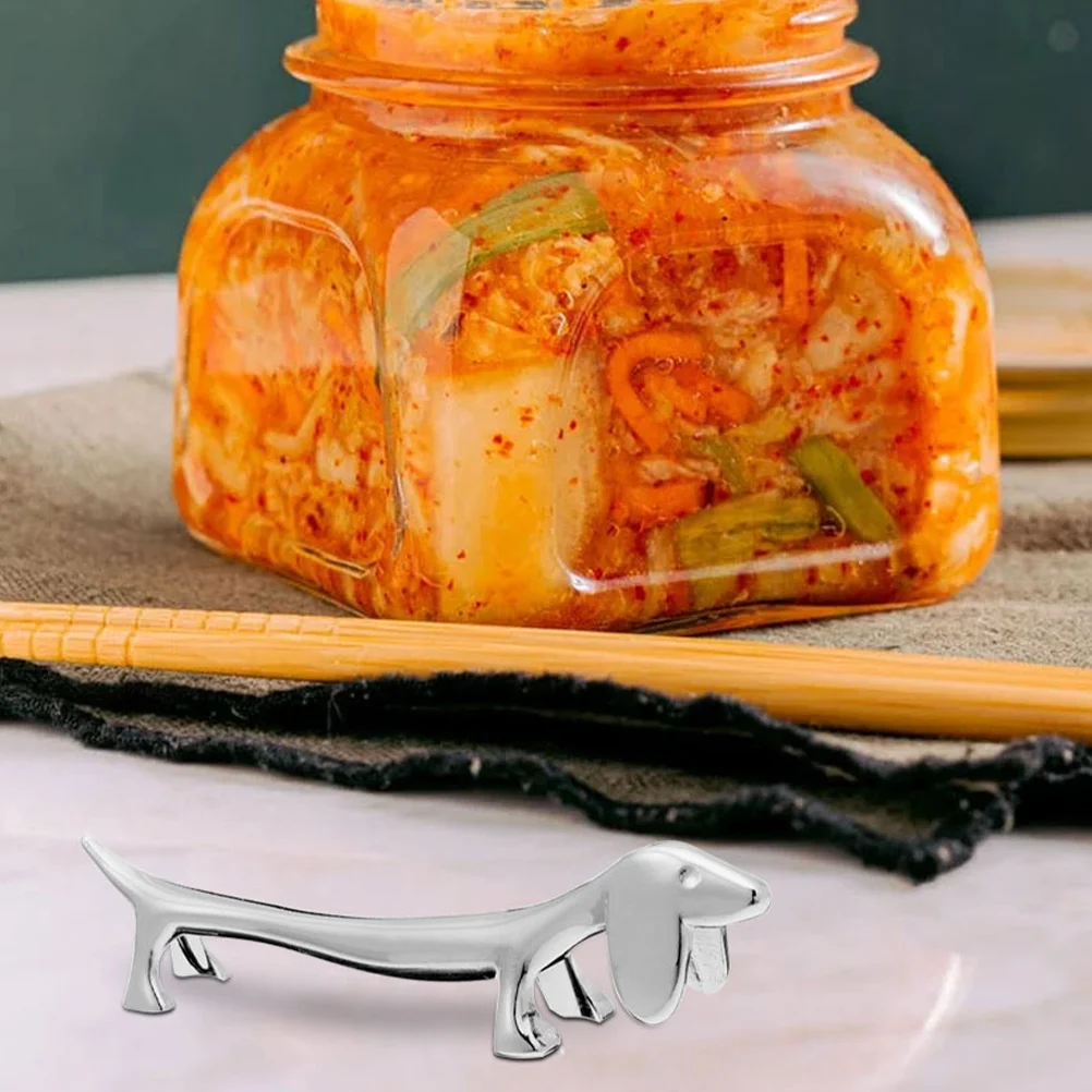 

3Pcs Dog Shape Zinc Alloy Chopstick Rest Metal Spoon Fork Holder Kitchen Dining Table Cutlery Organizer Practical Home