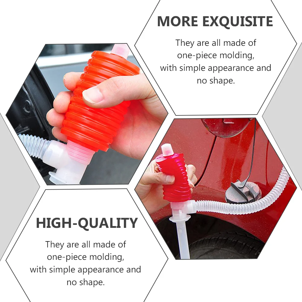 

4Pcs Portable Oil Siphon Pumps Manual Hand Liquid Transfer Pump Efficient Oil Changing Fuel Water Change Siphon Tool