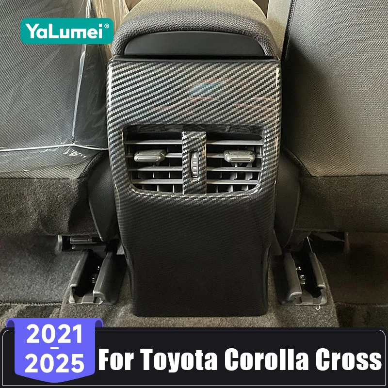 Für Toyota Corolla Kreuz XG10 Hybrid 2021 2022 2023 2024 2025 ABS Auto Hinten Klimaanlage Vent Outlet Anti-kick Trim Abdeckung