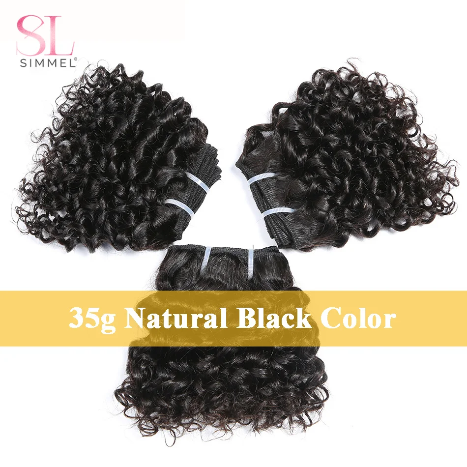 Short Kinky Curly Hair Weave Bundle Cheap Wholesale Price Indian Remy Human Hair Extensions Natural Black Brown Color Cheaphair