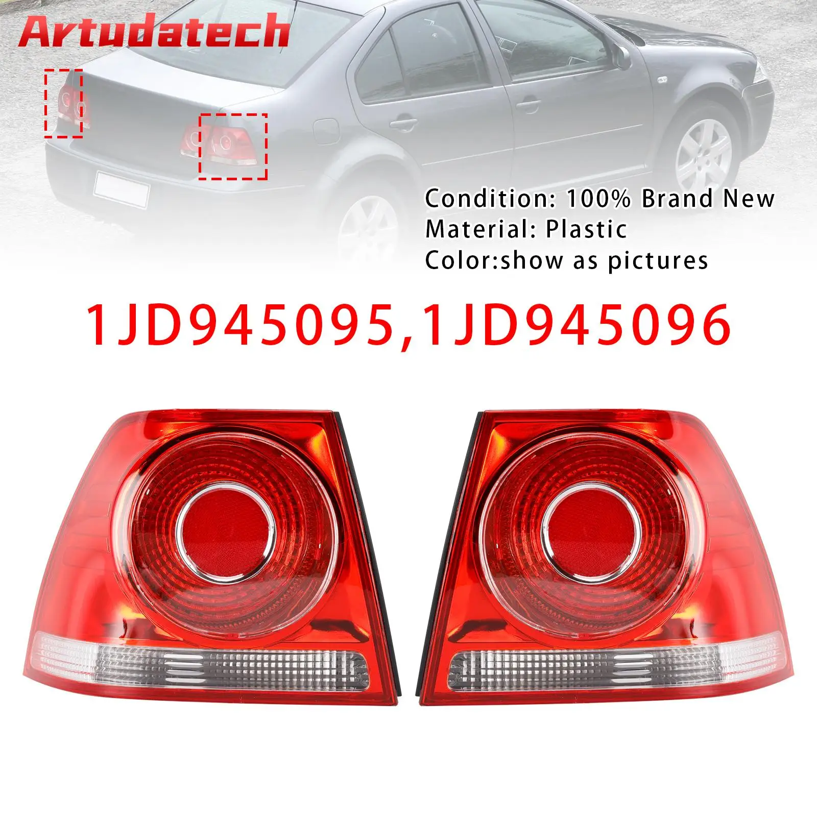 

Artudatech левый/правый задний фонарь 1JD945095 1JD945096 для VW Bora GLI 2006 2007 2008 2009 2010 2011 автомобильные аксессуары
