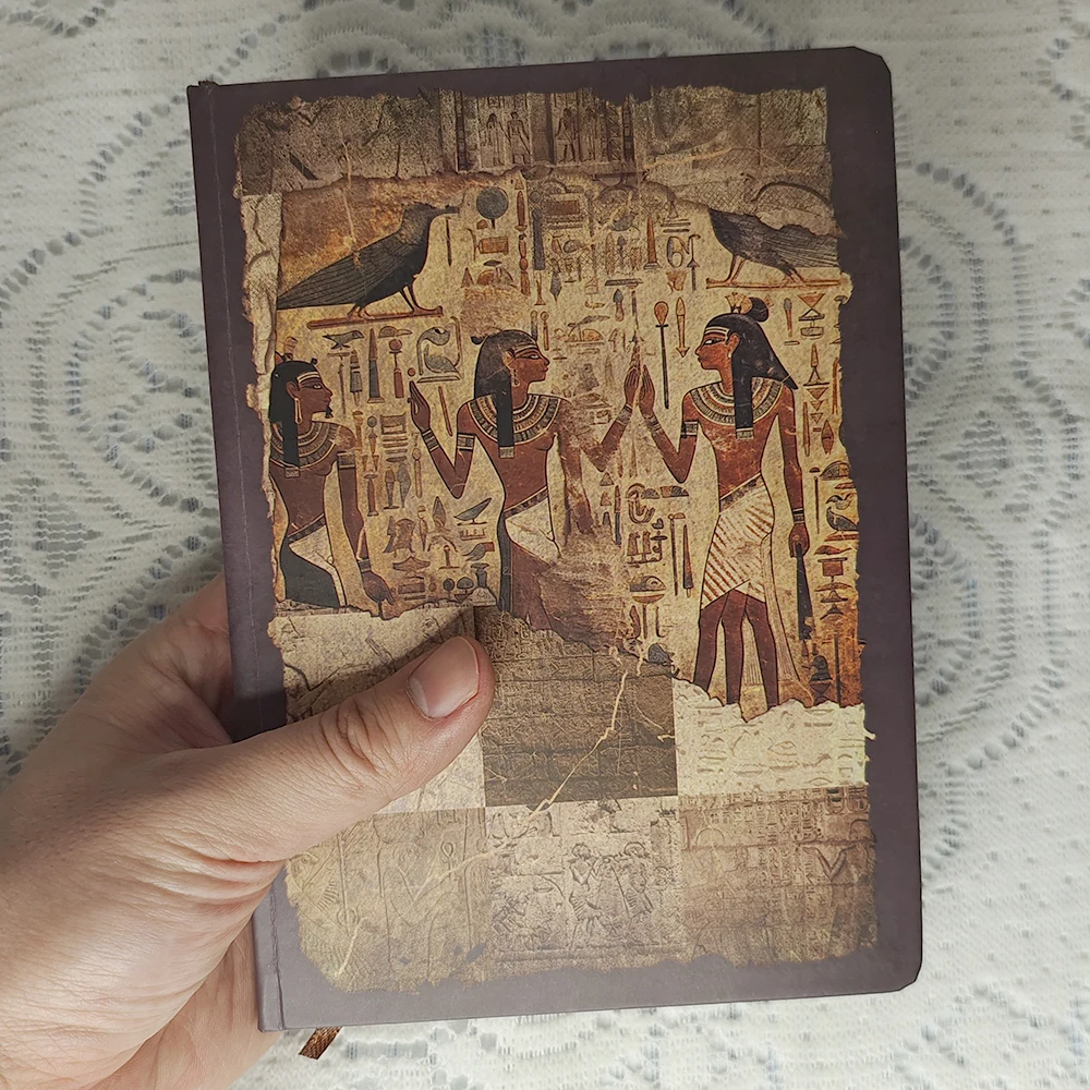 Vintage Egyptian Painting Notebook Colorful Pages Journal Retro Ancient Egypt Theme Diary for Students Office Stationery Gift