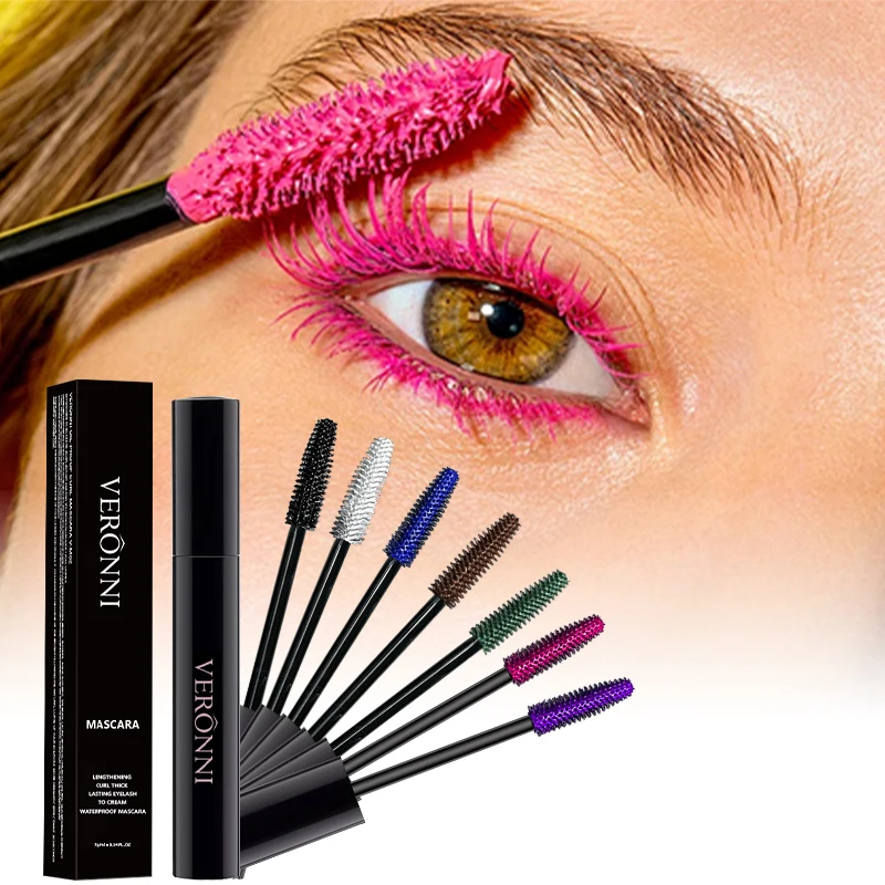 5D Colored Mascara Long-lasting waterproof, dense, slender and curling non-smudging & clumping natural eyelash easy to apply