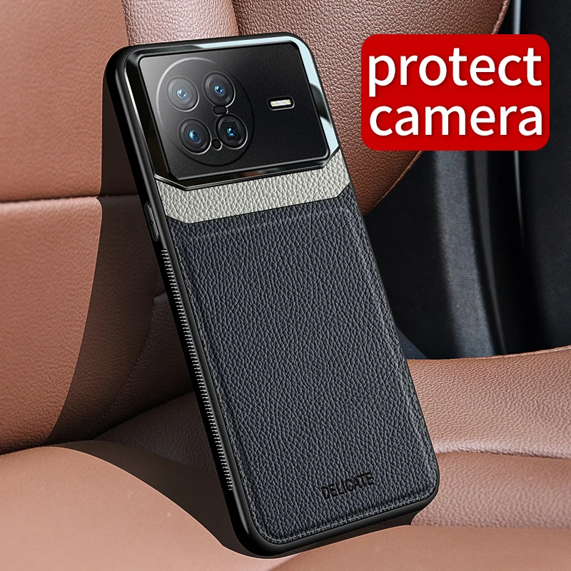 Leather Case for vivo X Note xnote Car Magnetic Holder Dissipate Heat Silicone Protection Phone Cover vivoXNote V2170A Coque