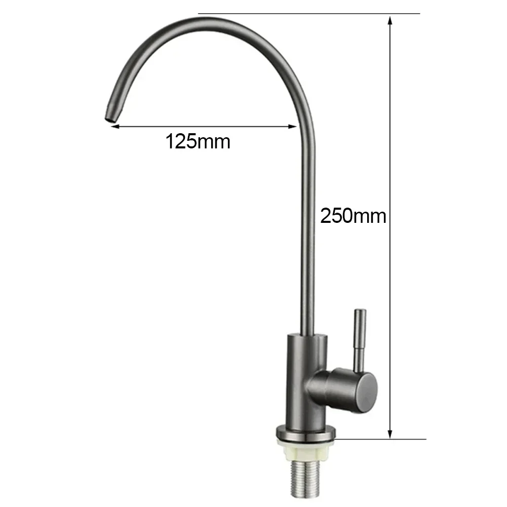 Water Filter Purifier Faucet Kitchen Sink Faucets Stainless Steel Direct Drinking Tap Rotatable Single Cold Water Faucet