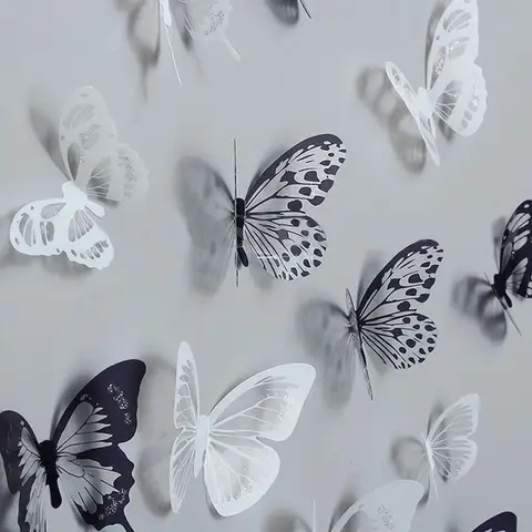 36pcs 3D Butterfly Wall Stickers Decorative Diamonds BRUP