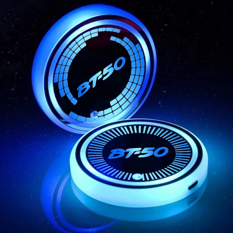 

Автомобильная подставка для воды, коврик для чашки с водой, цветной светодиодный атмосферный светильник для Mazda BT-50 BT50 с логотипом RX8 RX7 MX5 Axela Speed