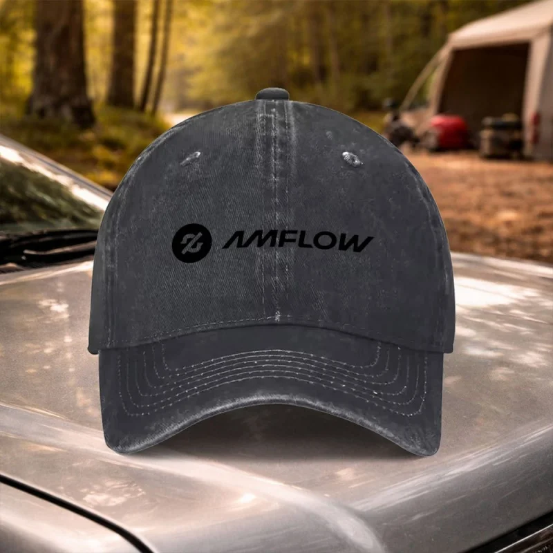 Image of AMFLOW Vintage Gewaschene Baseballkappe Verstellbare Klettverschluss-Mütze für Männer Frauen Golf Reisen Festivals Camping