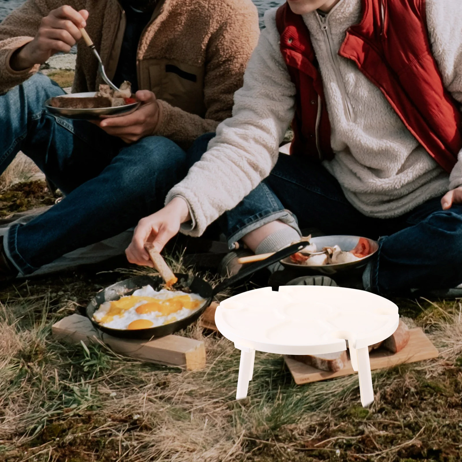 

Folding Picnic Table Portable Lightweight Plastic Wine Table for Outdoor Beach Camping Beach Tables for Sand Foldable