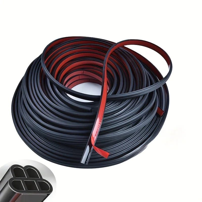 Car Door Rubber Seal Strip Double-Layer Weatherstrips Soundproof Waterproof Sealing Strips For Car Door/Hood/Trunk