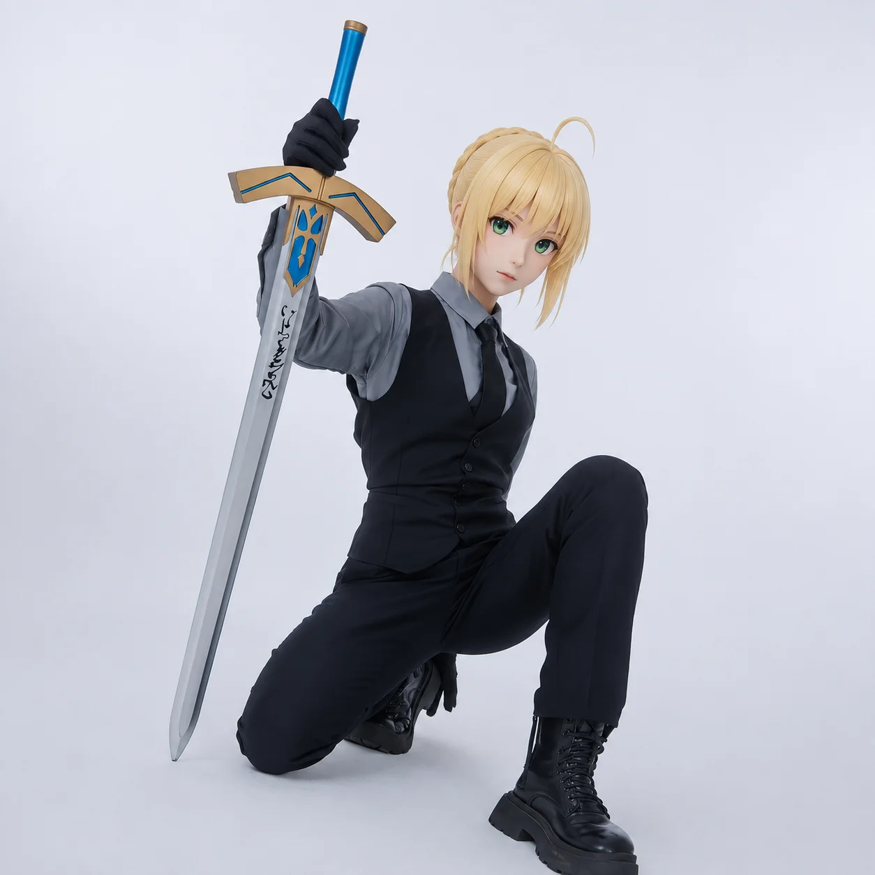 Fate Stay Night Saber Excalibur Sword 104cm Polyurethane Cosplay Prop Artoria Anime Replica Toy Swords weapons model Fan Gift