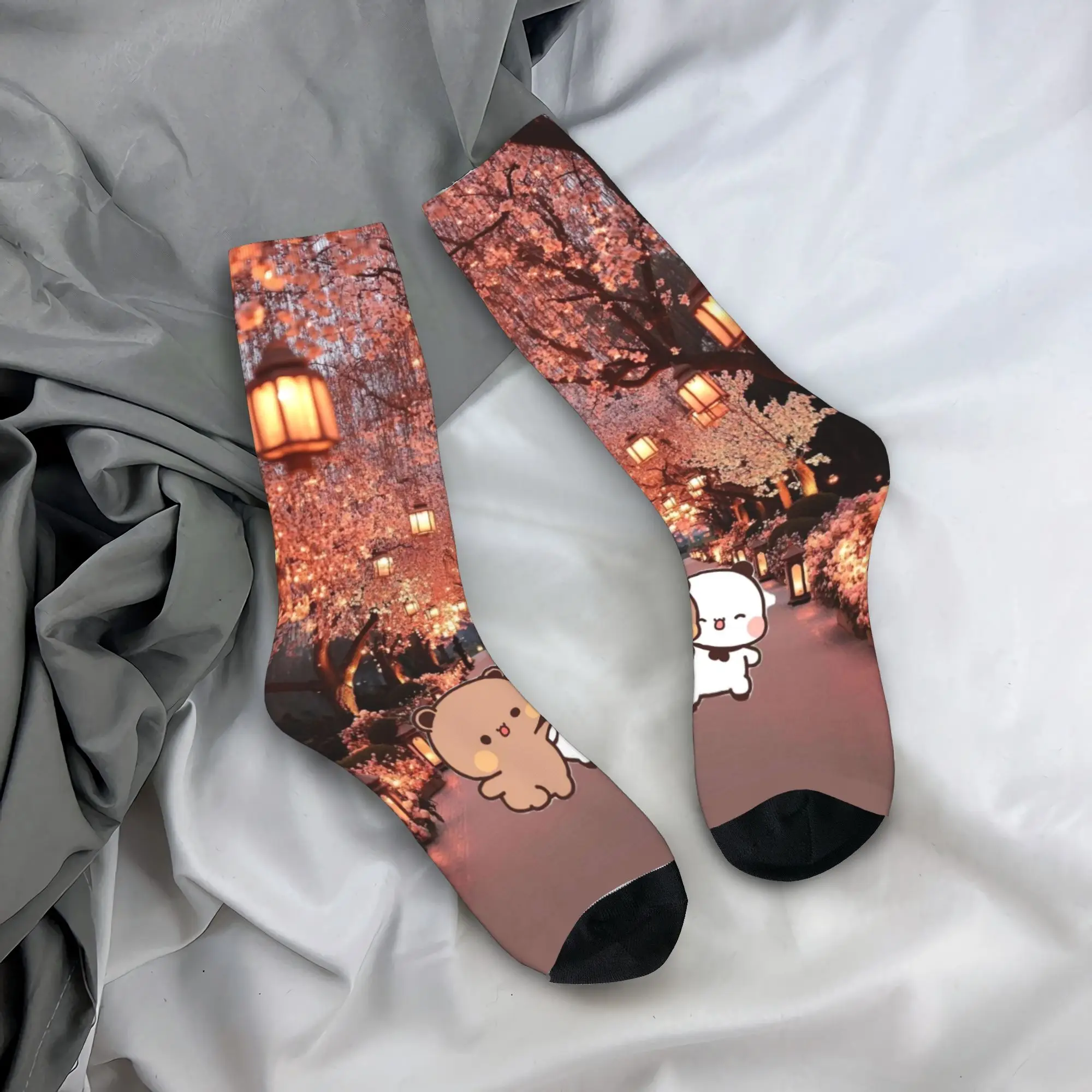 

Bubu & Dudu Appreciating Lanterns Socks Autumn Stockings Elegant Men's High Quality Socks Design Outdoor Anti Bacterial Socks