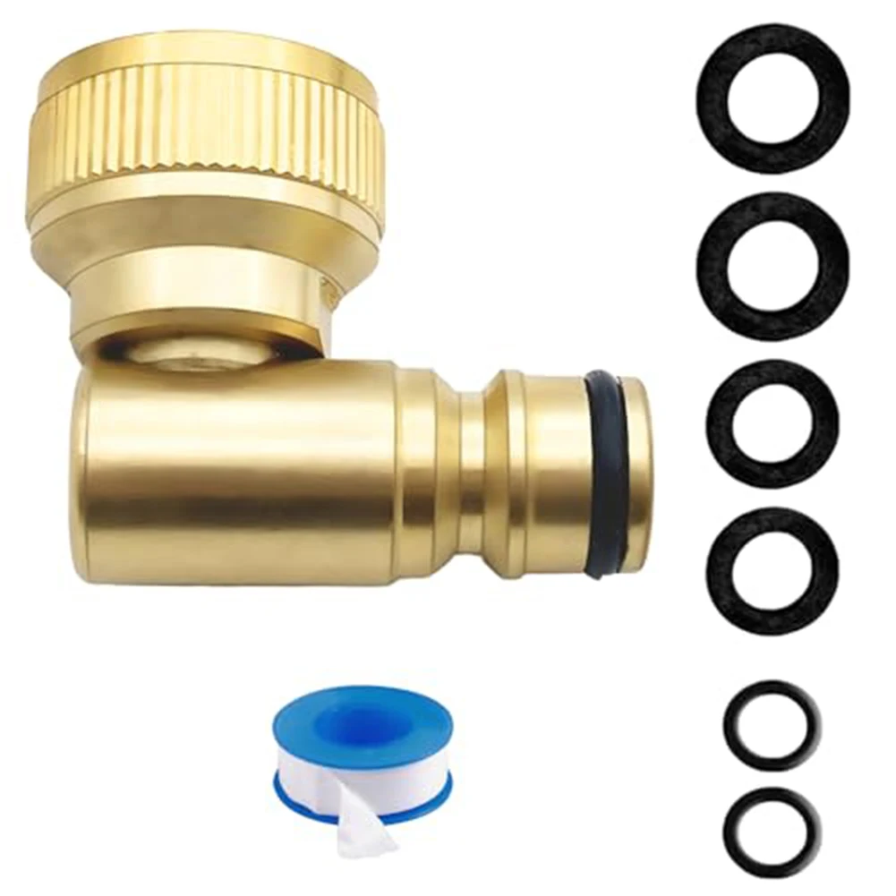 Garden Tap Connector 90 Degree Elbow Connector Outdoor Applications Complete Package Easy Installation Hassle-free Installation