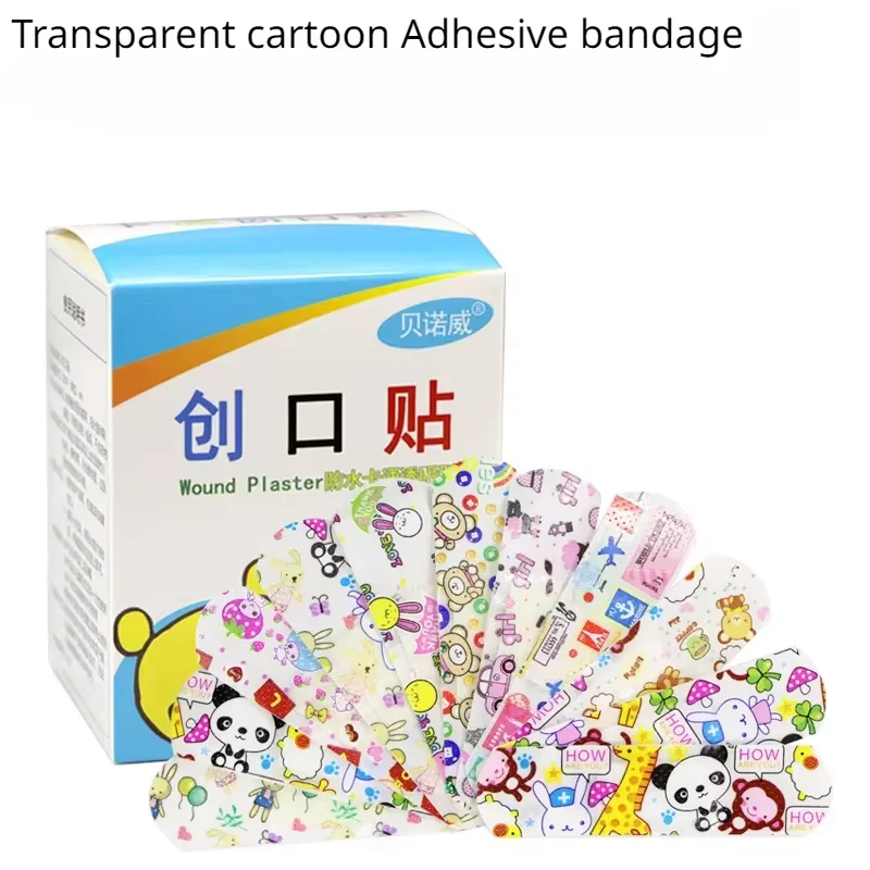 Cartoon Animal Pattern Waterproof Hemostasis Kids Band Aid Stickers Adhesive Bandage Wound Strips Plasters for Children