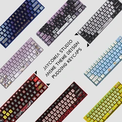 Teclas de pudín con temática de Anime EVA, PBT, Material de PC, Dye-Sub, OEM, juego grande de teclas para teclado mecánico, Wooting A75 Hi MX Switch