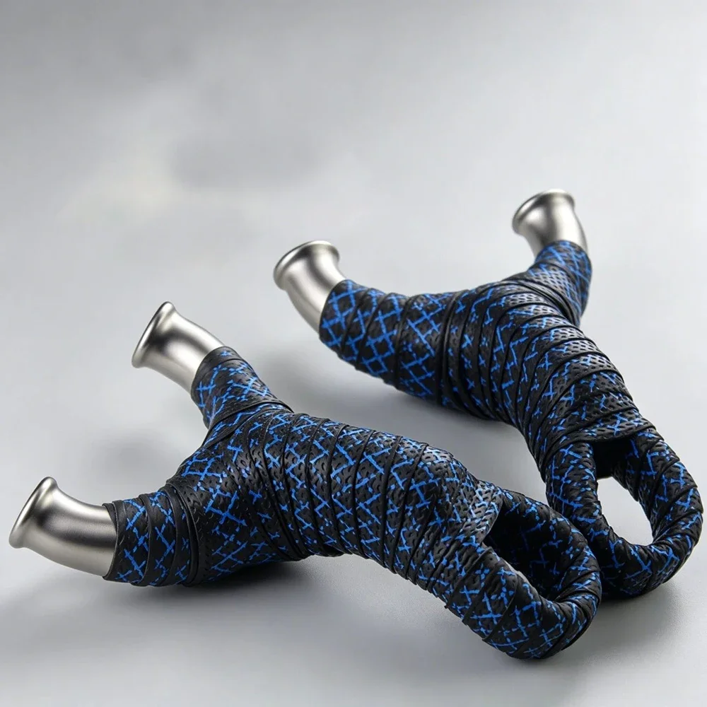 Professional Stainless Steel Recurve Slingshot High-precision High-power Hunting Shooting Slingshot Wrapped Anti-perspirant Band