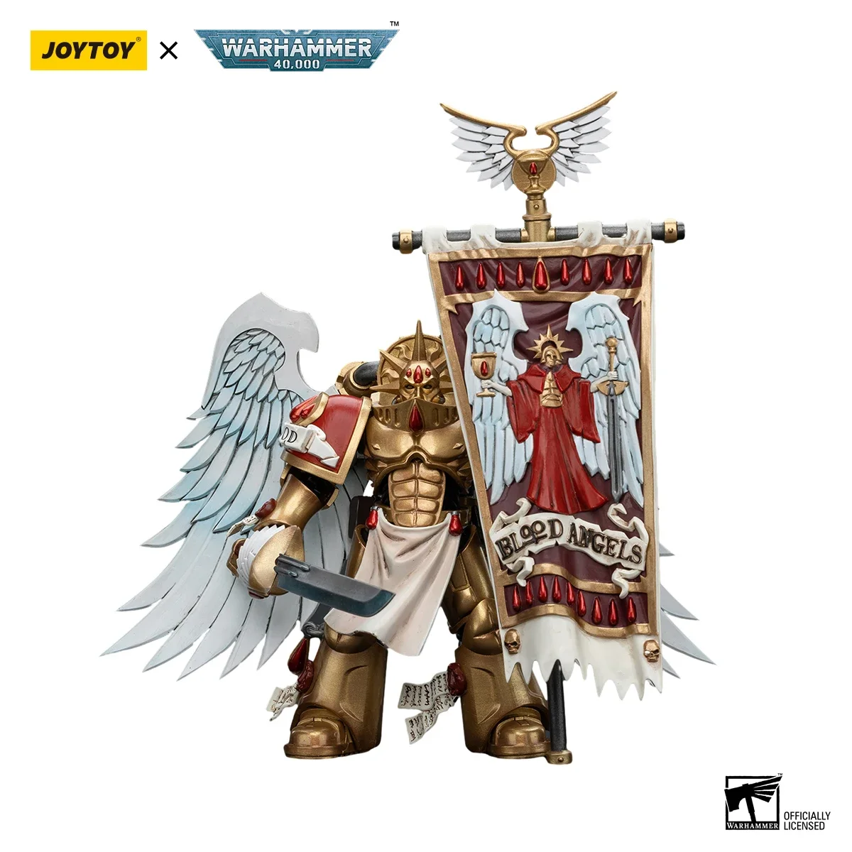 【In Stock】JOYTOY Warhammer 40K 1/18 Action Figure Blood Angels Sanguinary Guard Anime Model Toys Gift