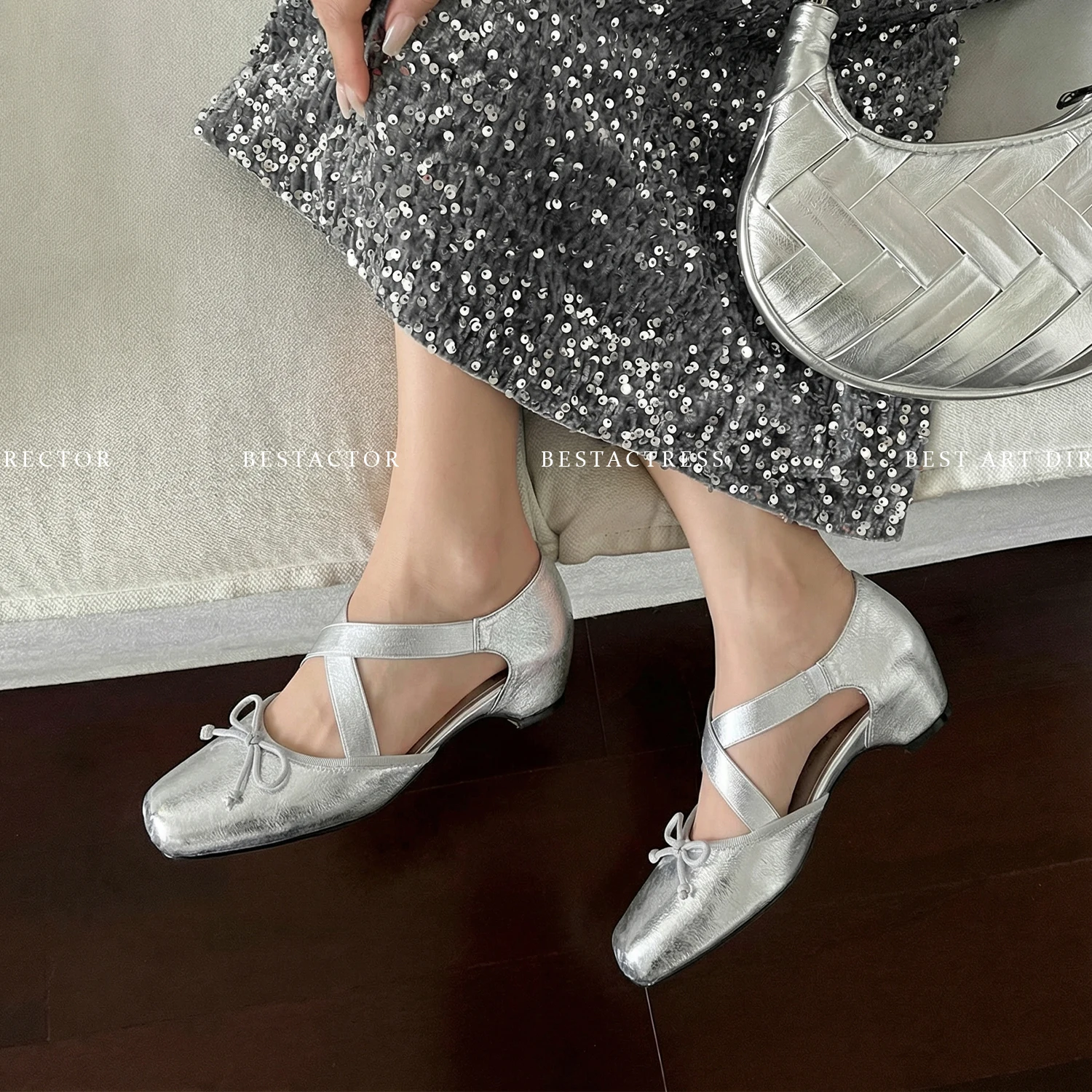 2026 new summer women sandals natural leather 22-25cm satin/cowhide+sheepskin+pigskin cross-tied butterfly-knot women shoes