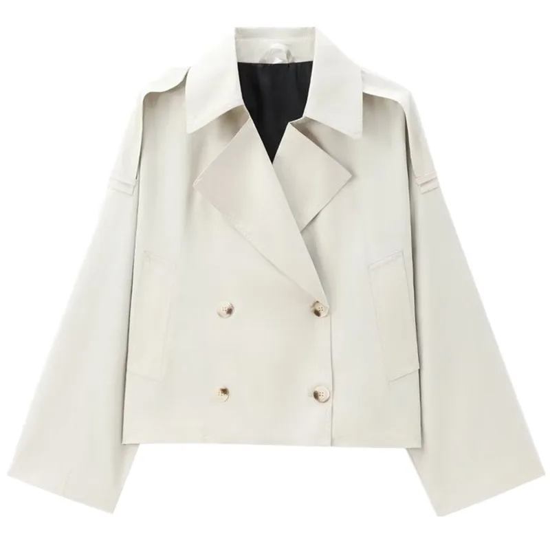 

Повседневная ветровка Briti Sle Jaet ort, пальто с воротником для женщин, осень 2024, длинное женское пальто Sve Commute Faion