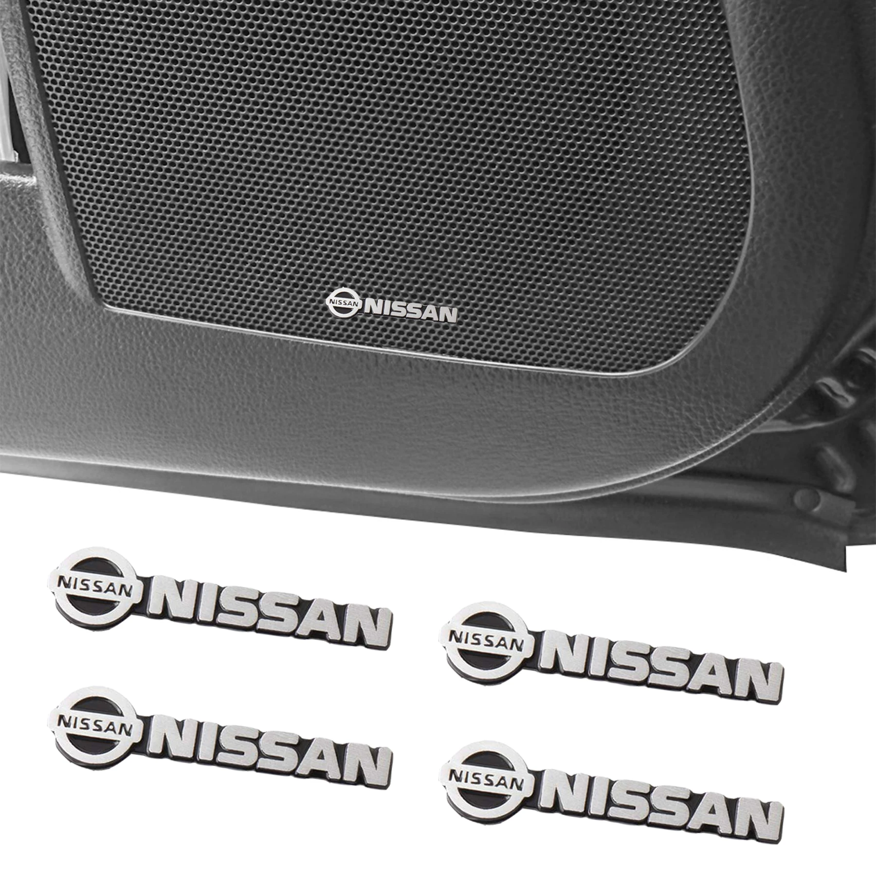 2/4Pcs Car Hi-Fi Speaker Audio Decorate Sticker Badge For Nissan X-trail Qashqai Note Juke Sentra Patrol Micra Ariya Tiida Leaf