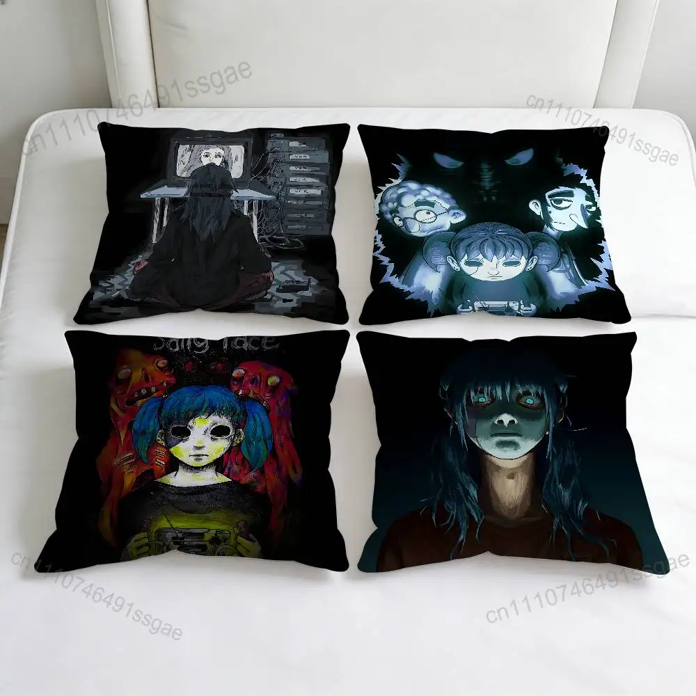Game S-Sally F-face Decorative Square Pillow Cover Modern Cushion Case for Living Room Bedroom