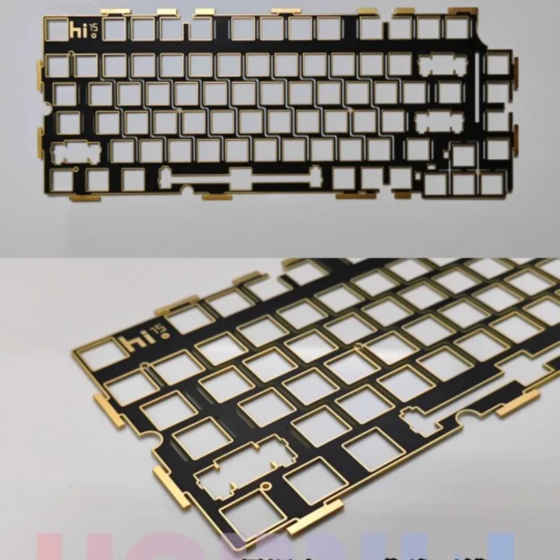 

Leobog Hi75 Keyboard Slotted Positioning Plate FR4 Customized Black Core Immersion Gold Mechanical Keyboard Positioning Plate