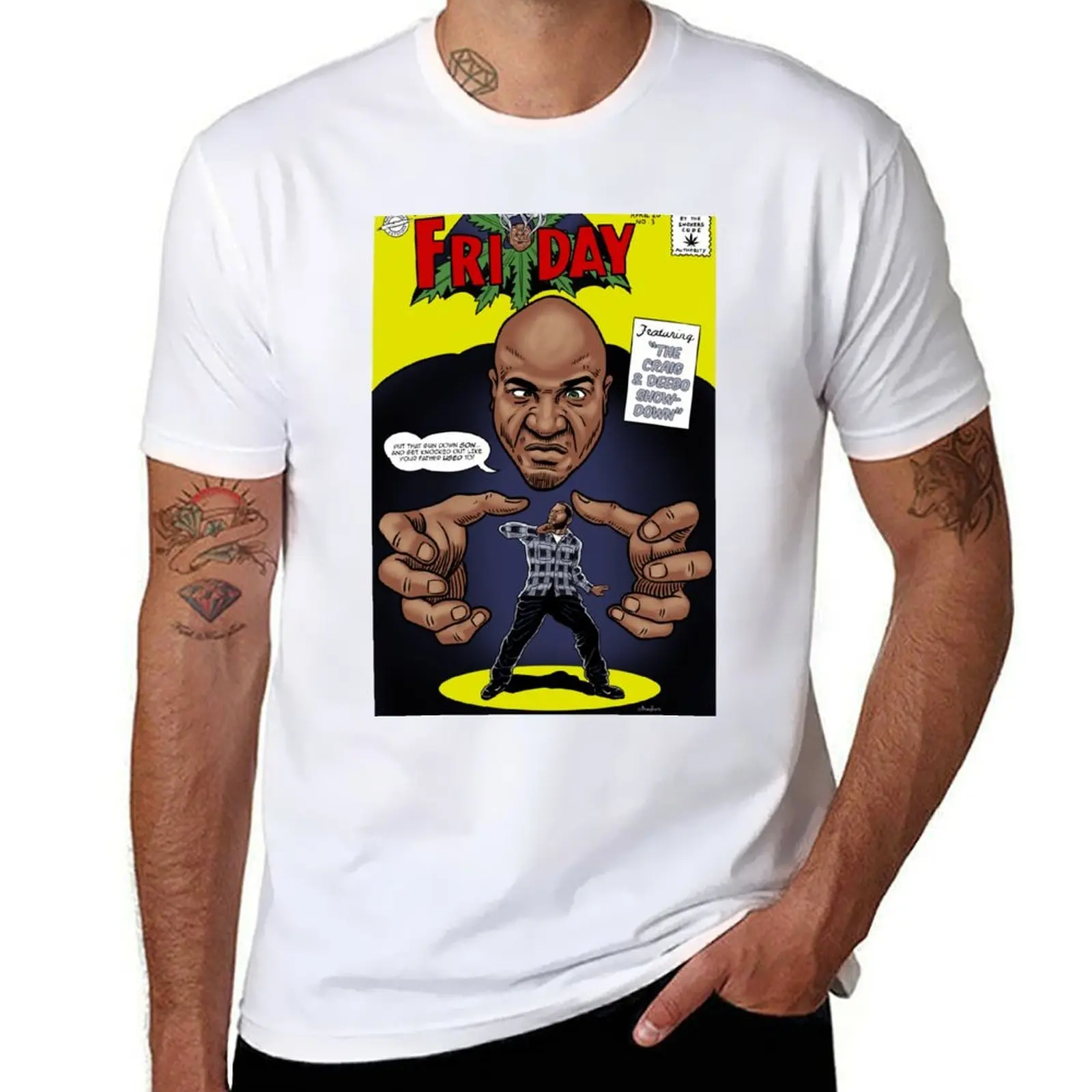 

Craig Vs Deebo T-Shirt cotton t shirt pack funny t shirts dark humor T-Shirt