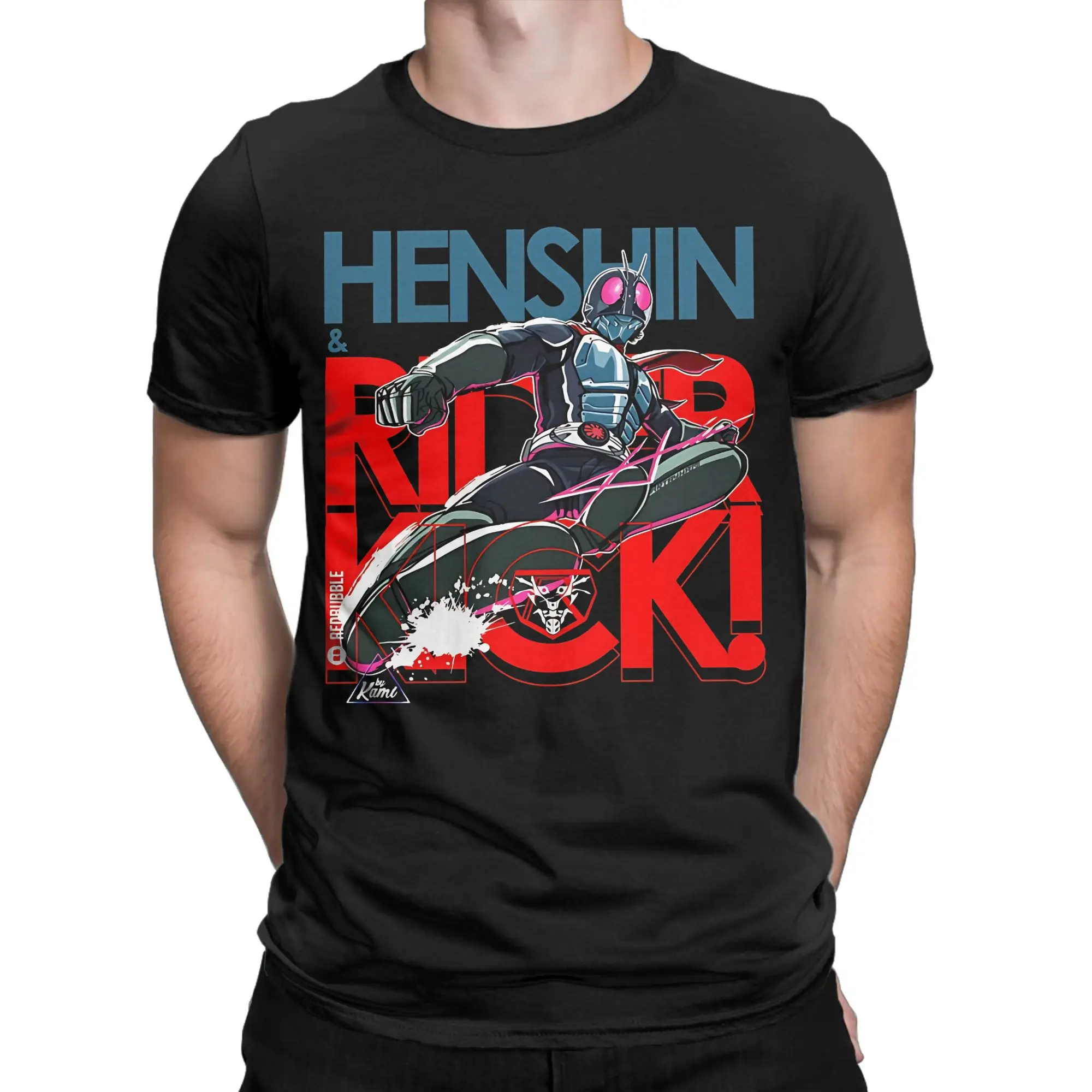 Hen-Shin Rider Kick Color Kamen Rider Accessories Men Women T Shirts 100% Cotton Tee Graphic Print T-shirt Clothes