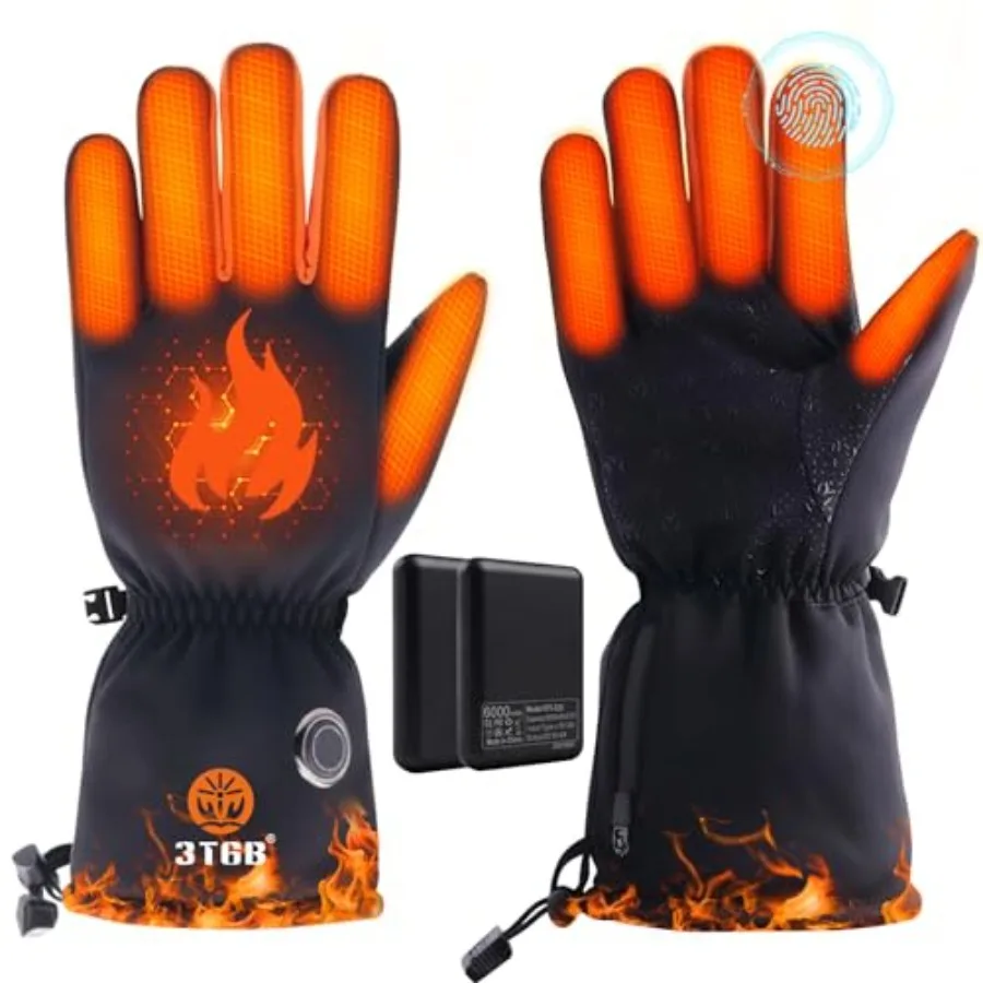 

Heated Gloves 6000mAh Rechargeable Heated Gloves for Men Women Waterproof and Non-Slip Electric Heating Glove for Outdoors Work