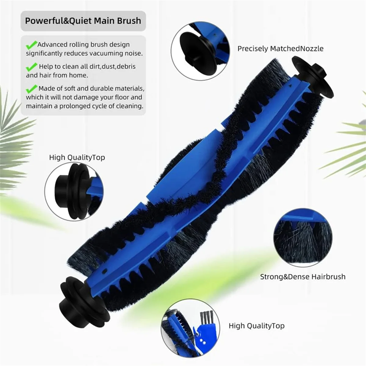 A61T-For Eufy Robovac 11S, 12, 15T, 15C, 25C, 30, 30C جهاز آلي لتنظيف الأتربة فرشاة جانبية رئيسية قطع غيار فلتر Hepa