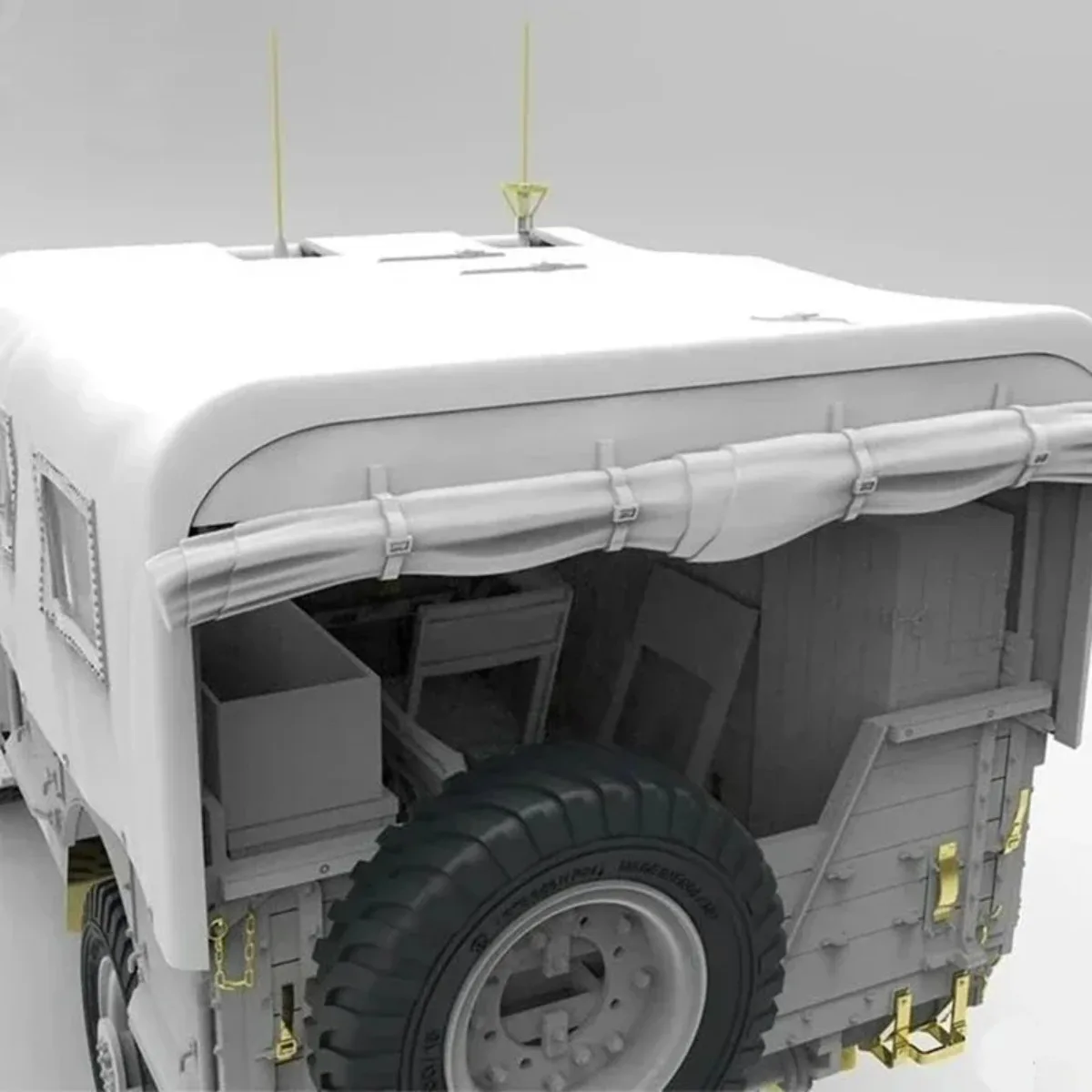 Kit de montaje modelo Gecko 35GM0061 Vehículo de comando inalámbrico Bedford MWR FFW escala 1/35