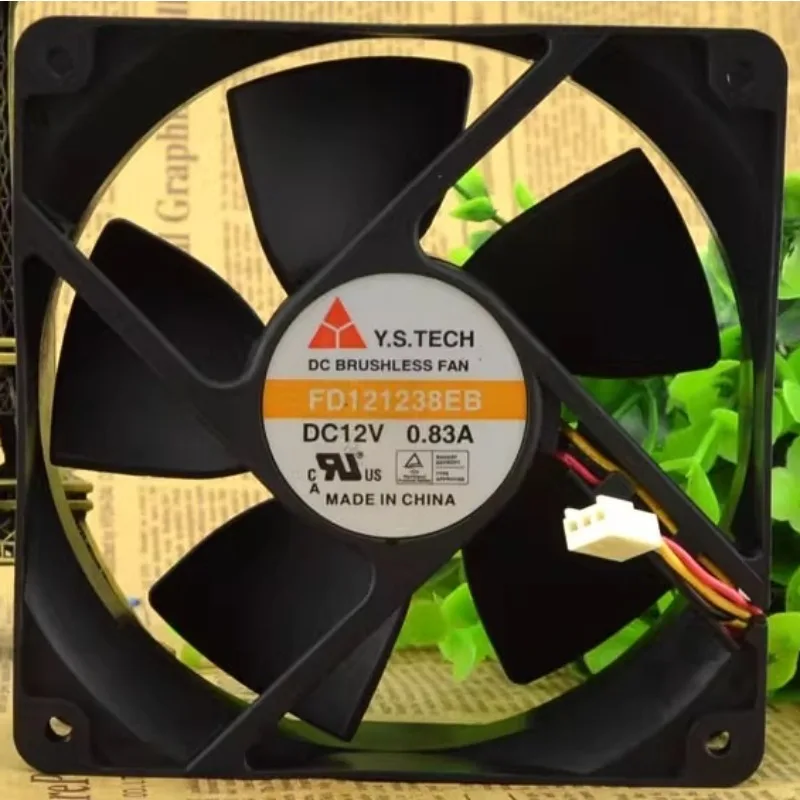 

НОВЫЙ вентилятор-кулер для Y. S.TECH FD121238EB 12038 12 В 0,83 А 12 см с двойным шариковым охлаждающим вентилятором 120x120x38 мм