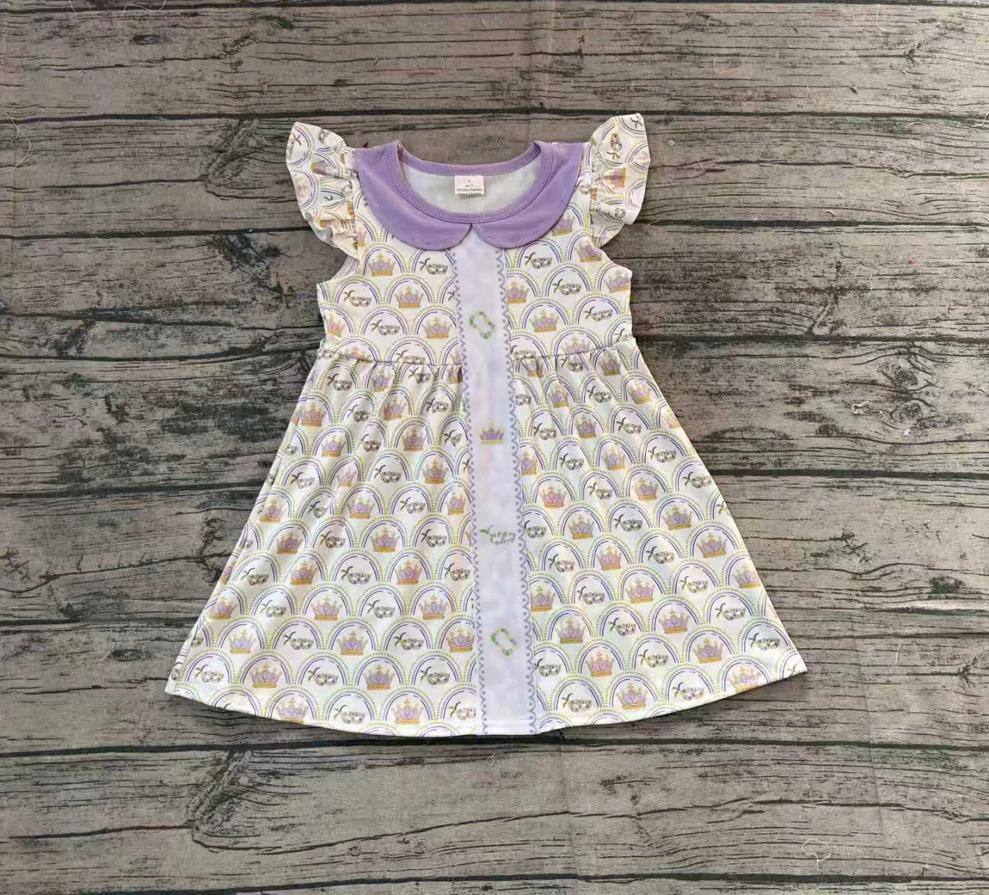 

Z1115-12 GSD2891 Presale Kids Girls Clothes Short Sleeve Baby Fashion Dress