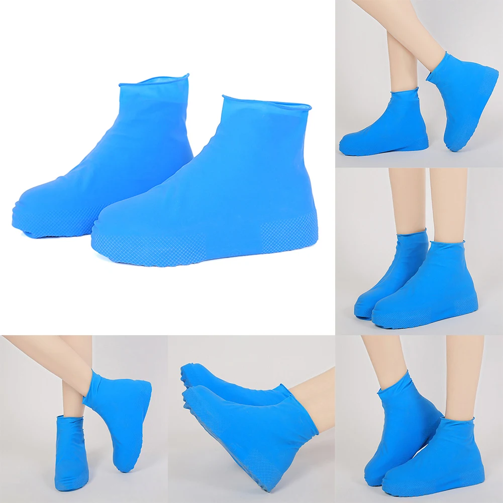 Rain Boots Waterproof Shoe Cover Silicone Unisex Shoes Protectors Waterproof Non-Slip Shoe Covers Reusable Outdoor Rainy Boots