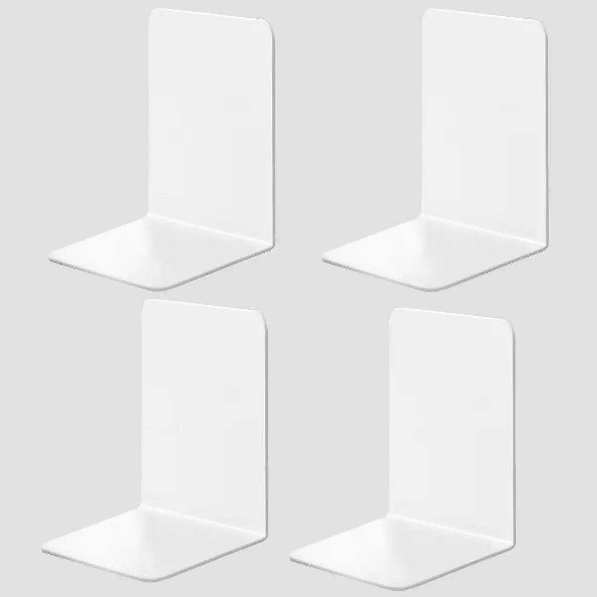 8-delige boekensteunen, doorzichtige boekensteunen voor planken, zware boekensteunen en desktop-organizer, boekenstopper voor boeken/films/cd