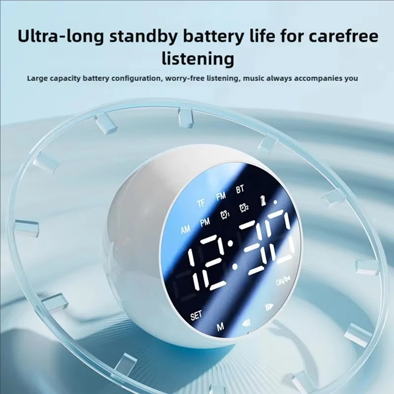 Multi Functional Intelligent Alarm Clock, Bluetooth Speaker, AI Voice Assistant, High Volume, Timed Alarm