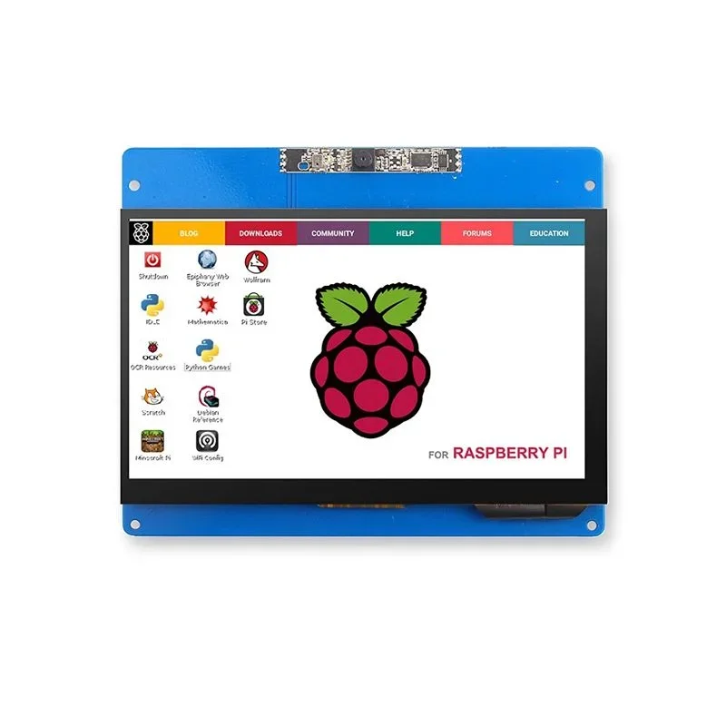 Hot Sale RC070C 7inch Touch Screen Display 1024x600 Resolution with 2MP Camera for Raspberry Pi 2/3B/3B+/4B/5 - free ship